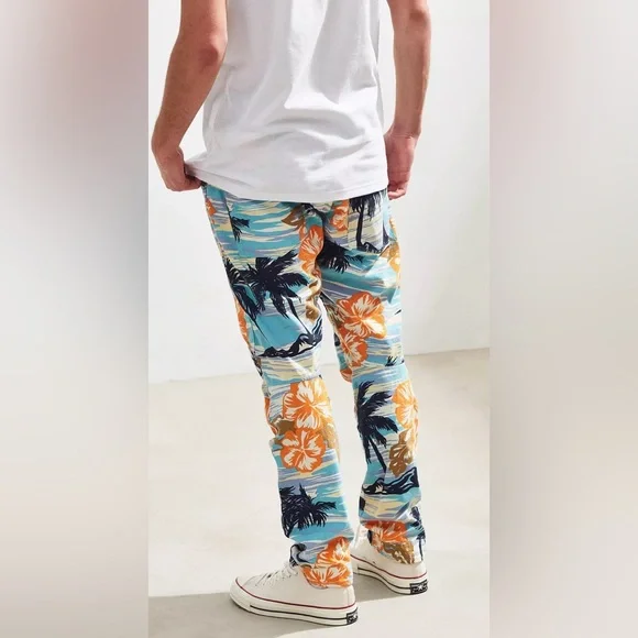 G-Star 5622 3D + Pharrell Williams Beach Hawaiian Floral Palm Tree Jeans Size 32 - Picture 3 of 16